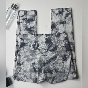 Lululemon Wunder Under Marble Dye High Rise Crop 21" Leggings Classic Navy (4)